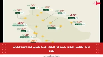 حالة الطقس اليوم: تحذير من أمطار رعدية تضرب هذه المحافظات بقوة